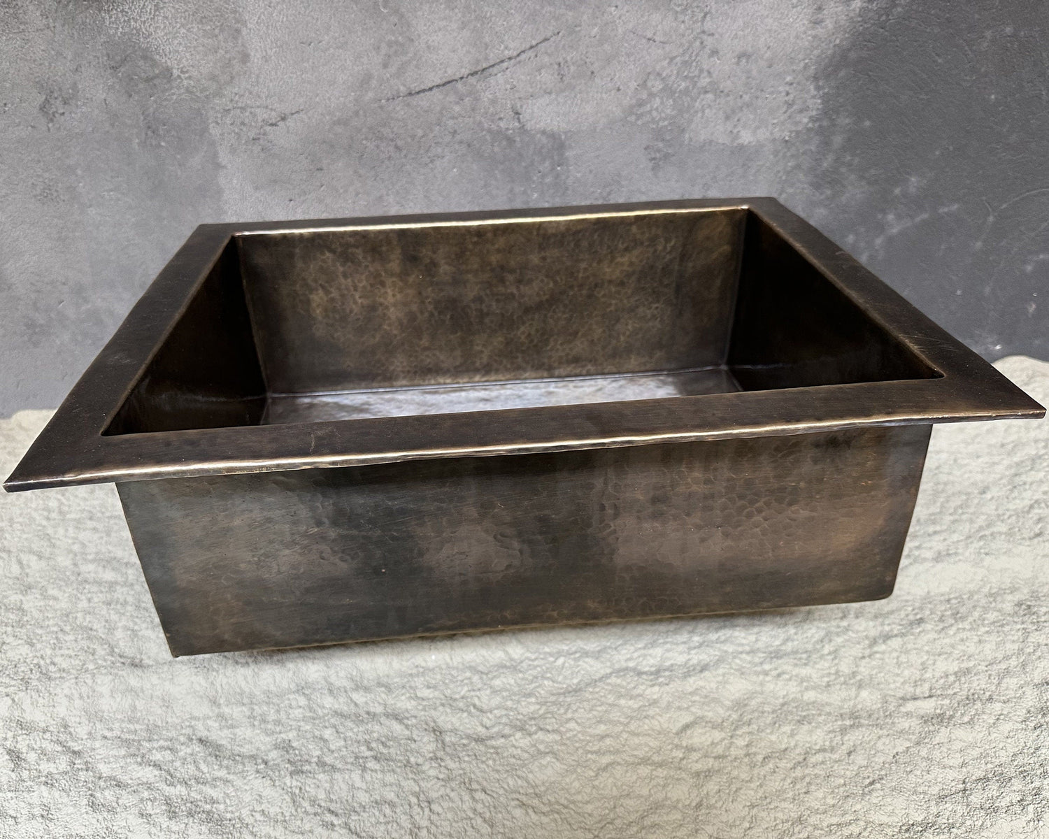 Hammered Brass Undermount Sink – Antique Patina Kitchen Bowl