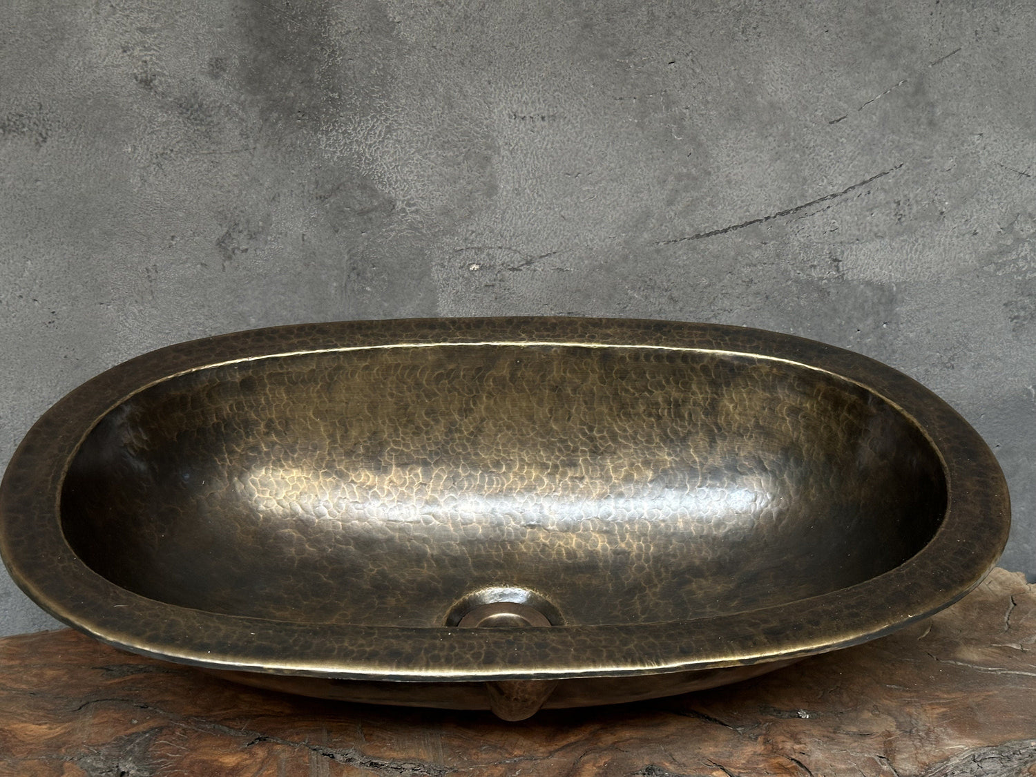 Oil Rubbed Bronze Bathroom Sink, Oval Patina Brass Handcrafted Drop in Sink