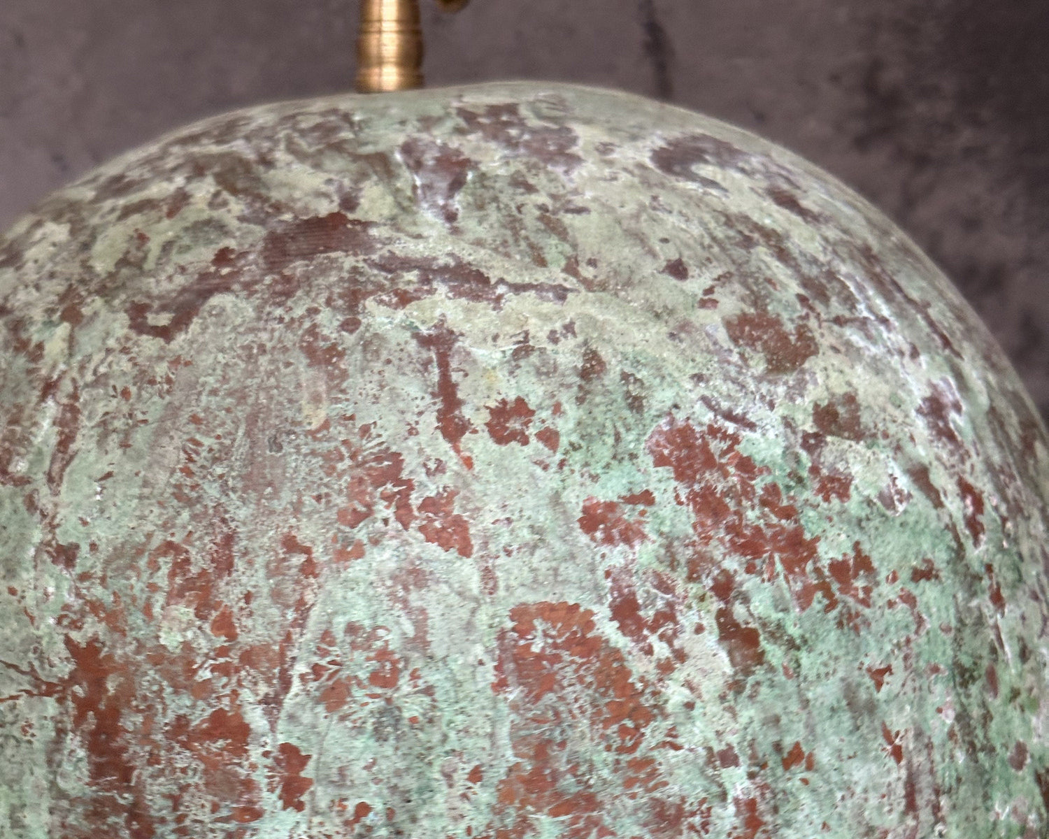 Oxidized Copper pendant light, Green Patina Copper Hanging Kitchen Island Light Fixture
