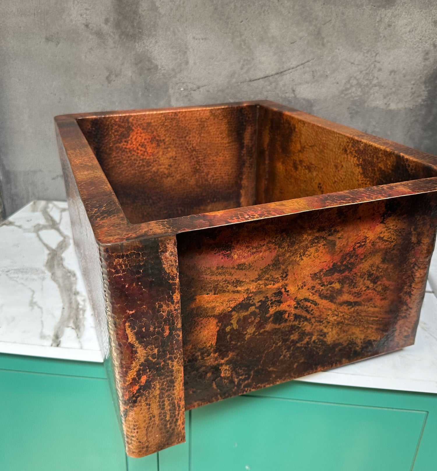 Hammered Copper Farmhouse Sink Large Copper Kitchen Sink