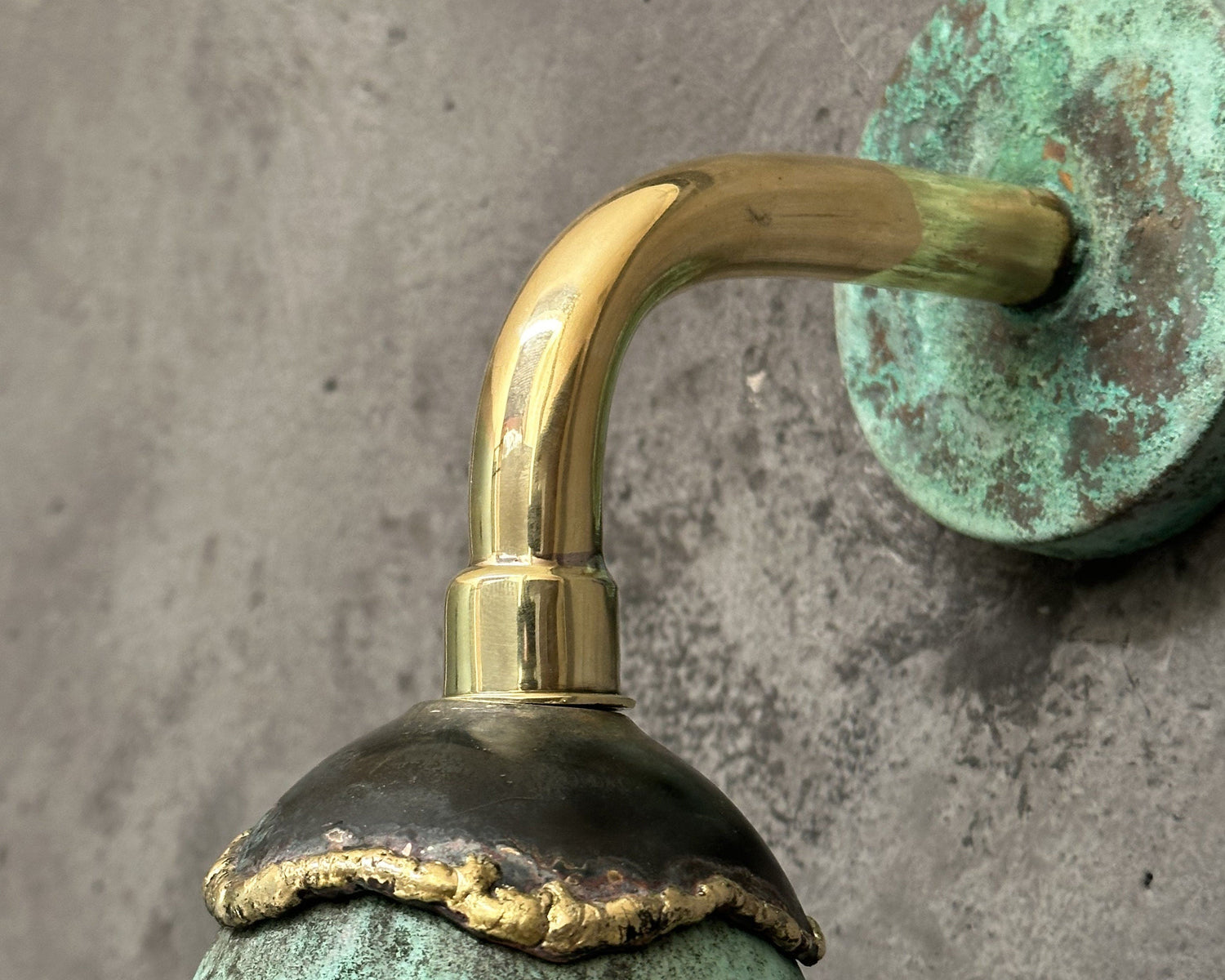 Outdoor Copper Scone Light, Green Patina Wall Pendant Light