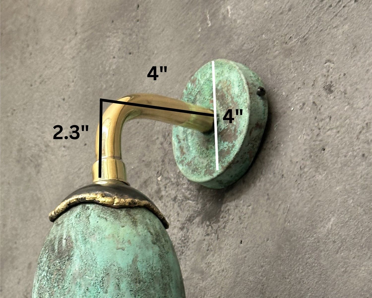 Outdoor Copper Scone Light, Green Patina Wall Pendant Light