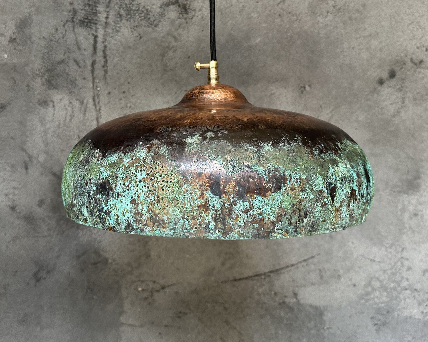 Green Patina Pendant Light, Black Copper Kitchen Island Lighting