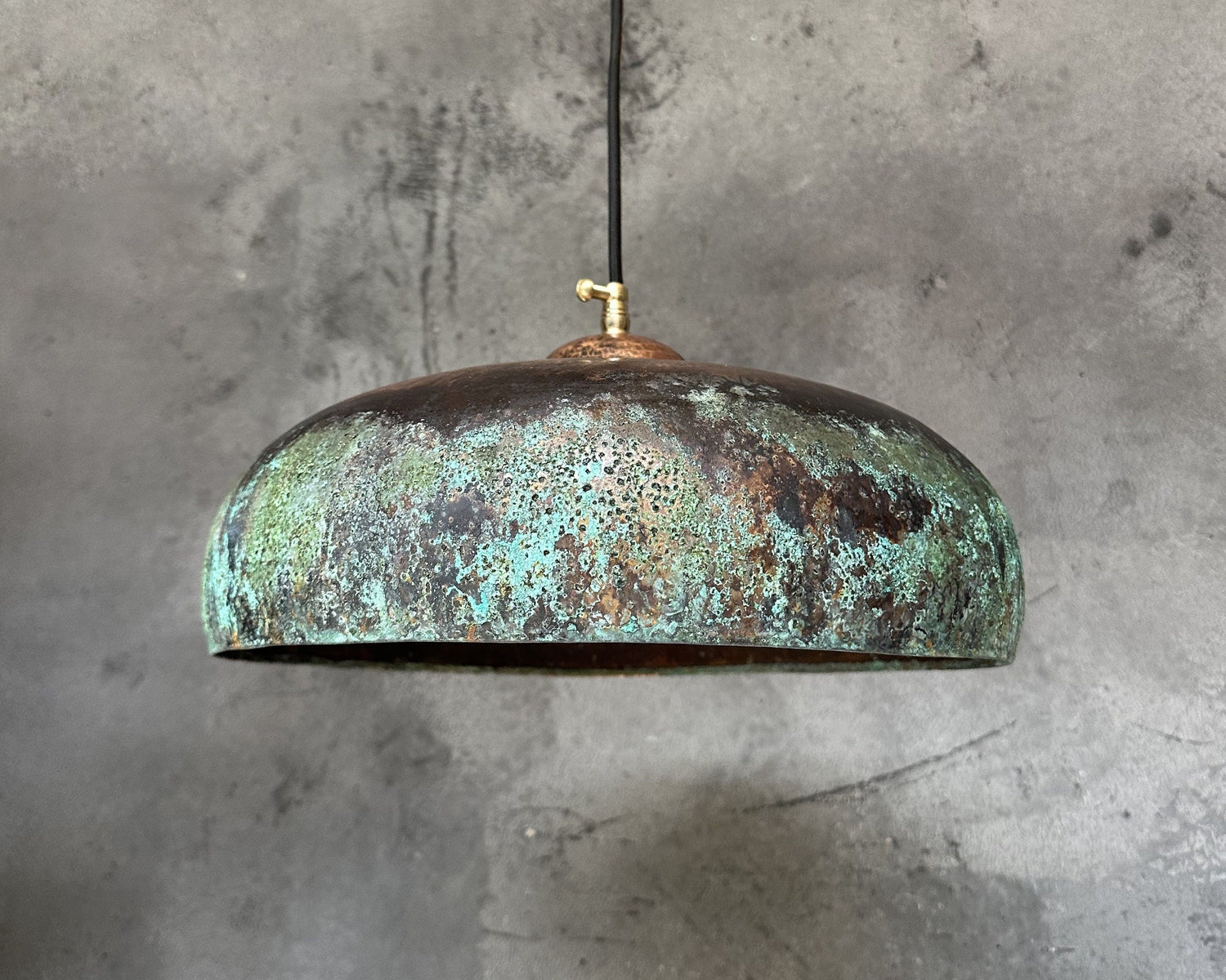Green Patina Pendant Light, Black Copper Kitchen Island Lighting