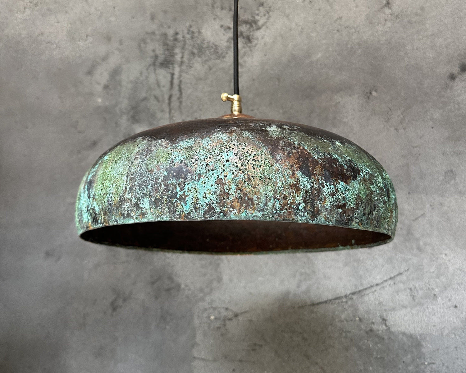 Green Patina Pendant Light, Black Copper Kitchen Island Lighting