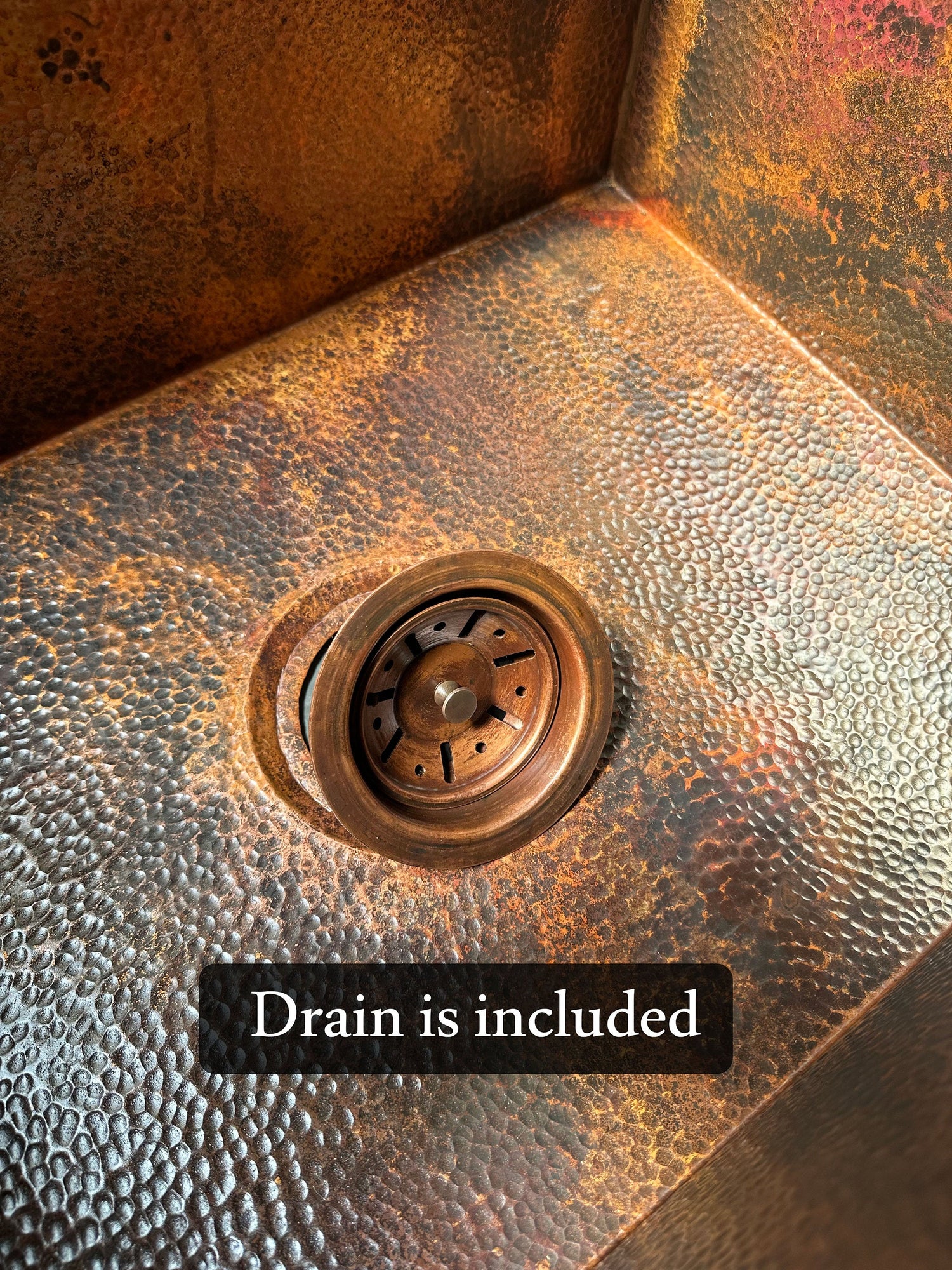 Hammered Copper Farmhouse Sink Large Copper Kitchen Sink