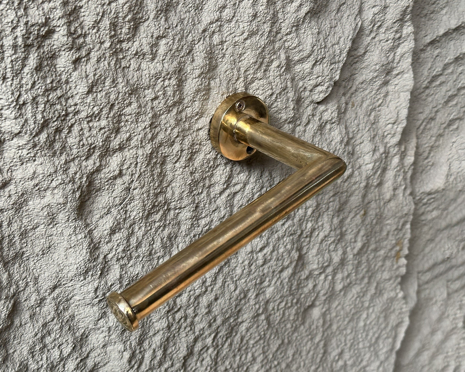 Solid Brass Toilet Roll Holder, Handcrafted Tissue Holder for Bathroom, Wall Mount Toilet Paper Holder