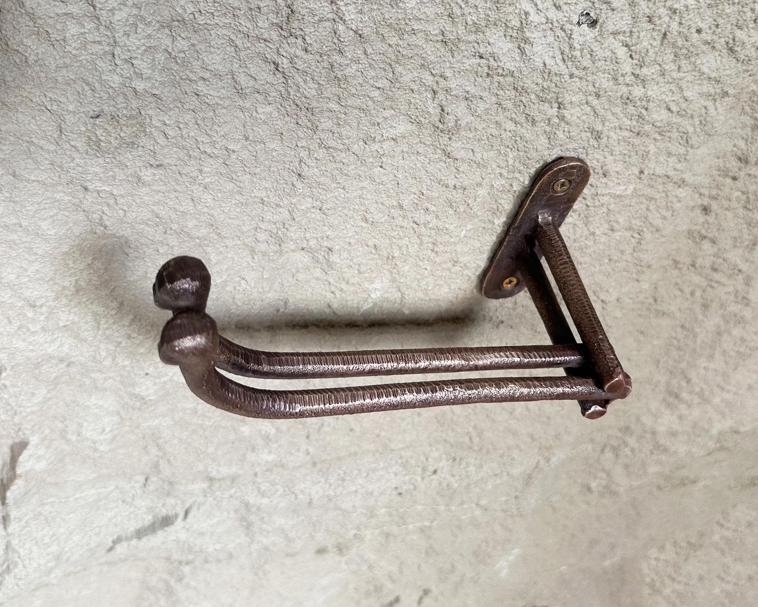 Aged Copper Toilet Paper Holder, Wall Mount Style
