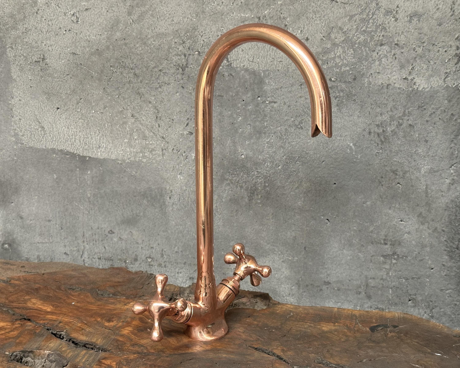 Copper Bathroom Faucet – Gooseneck Sink Tap Design