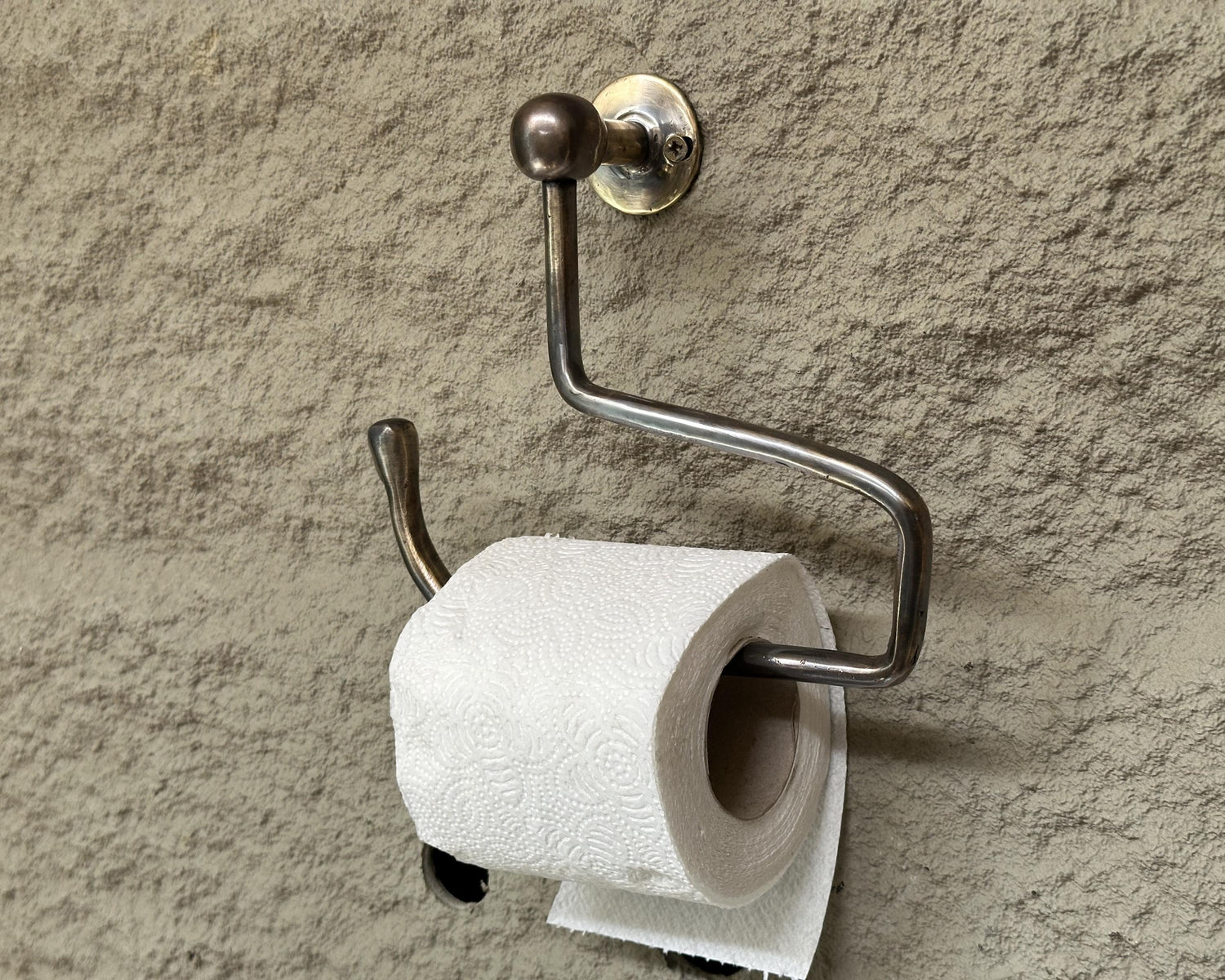 Handcrafted Toilet Roll Holder,  Stylish Oil Rubbed Bronze Wall Mount Toilet Paper Holder Bathroom