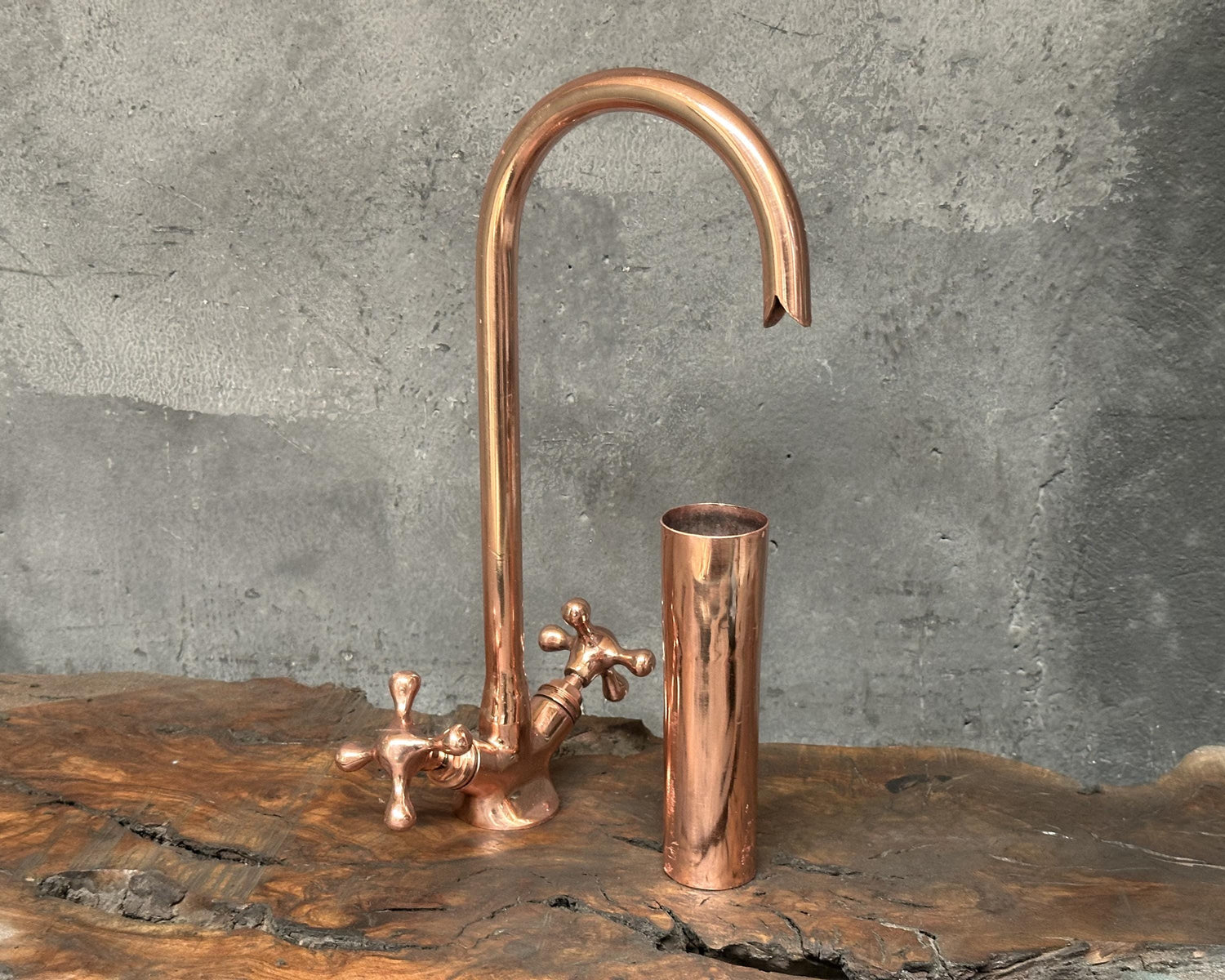 Copper Bathroom Faucet – Gooseneck Sink Tap Design