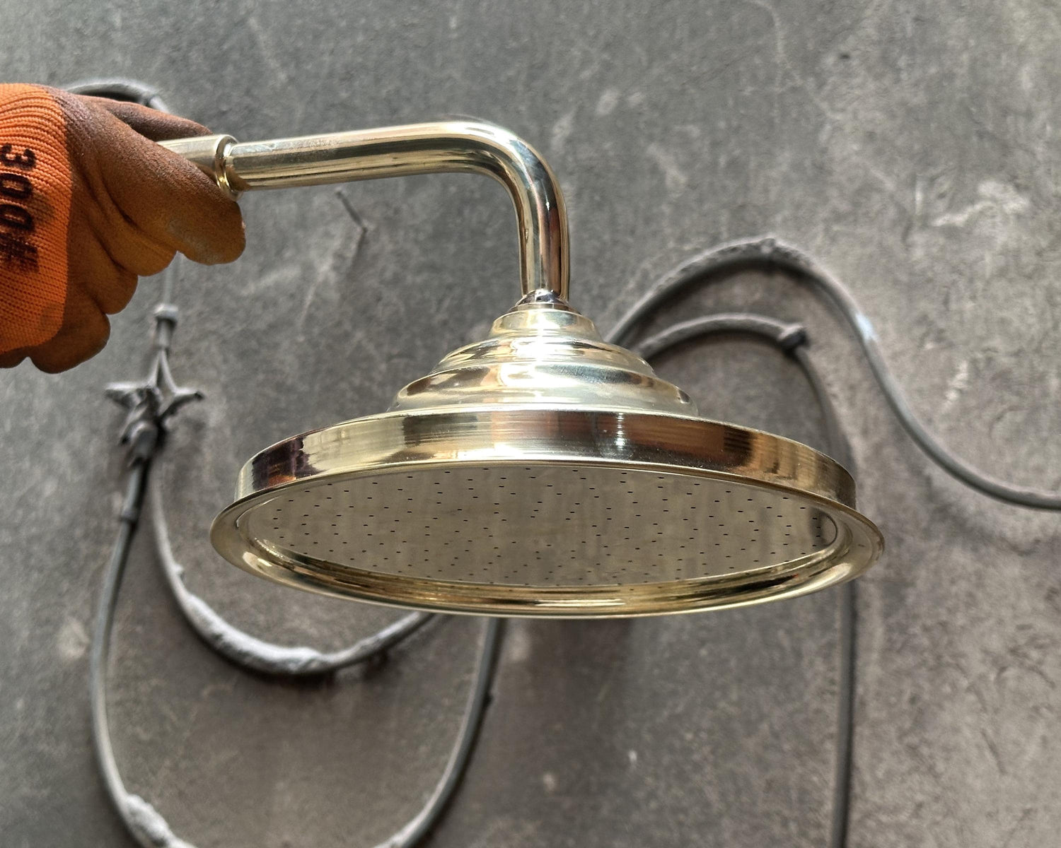 Copper Rain Shower Head – Solid Brass Outdoor Fixture