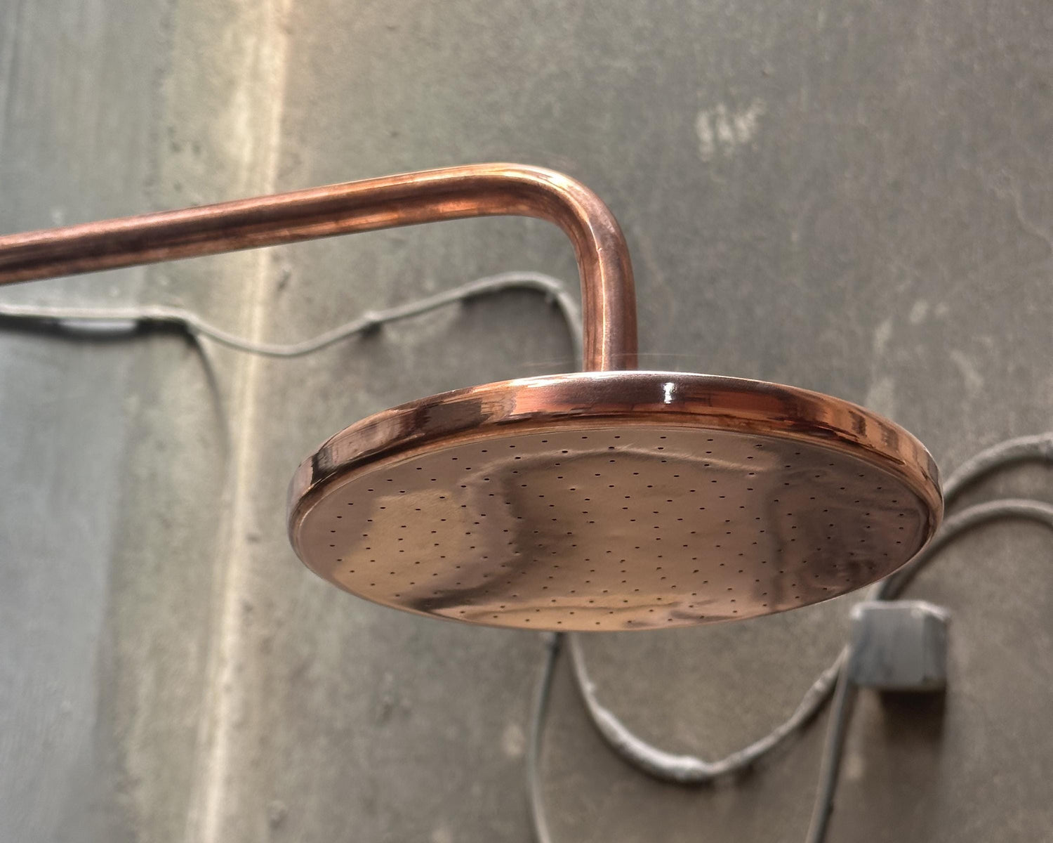 Copper Outdoor Shower Head, Natural Copper Rain Shower Head, Garden Outdoor Shower