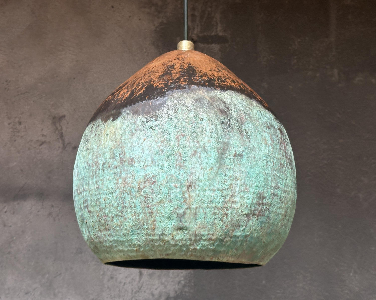 Farmhouse Light Fixture In Green Patina Finish