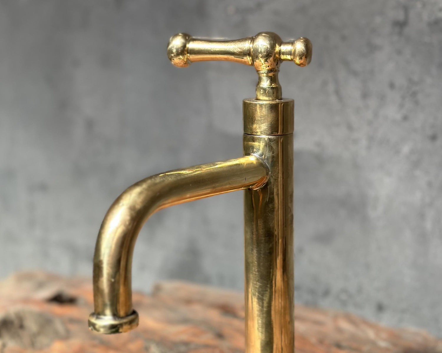 Unlacquered Brass Bathroom Faucet, Victorian Bathroom Faucet