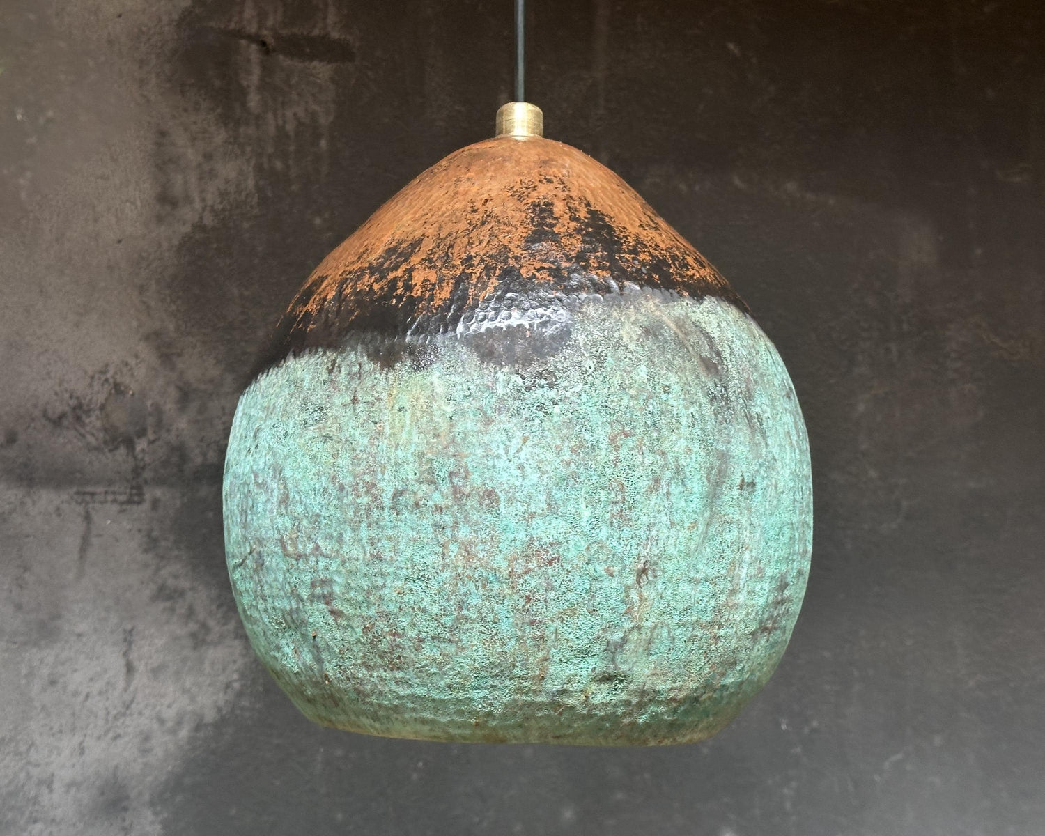Farmhouse Light Fixture In Green Patina Finish