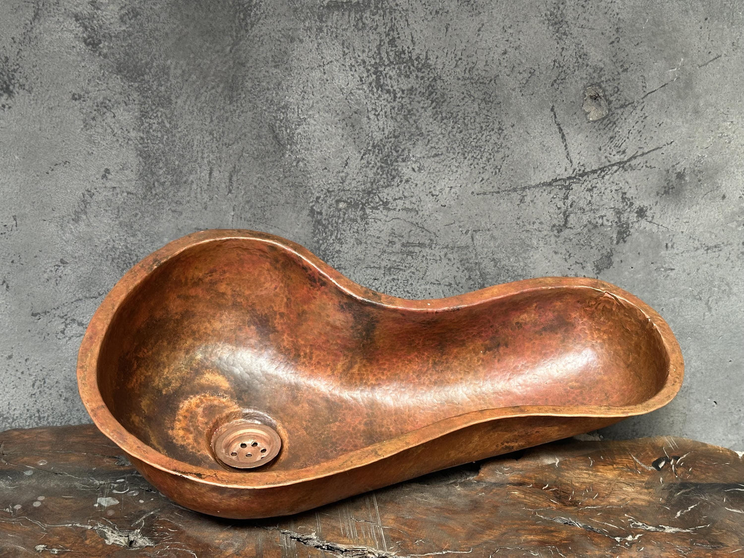River Copper Sink – Hammered Undermount Bar Basin