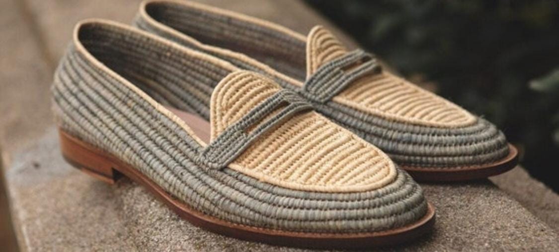 Classic Raffia Penny Loafers – Minimal Natural Style
