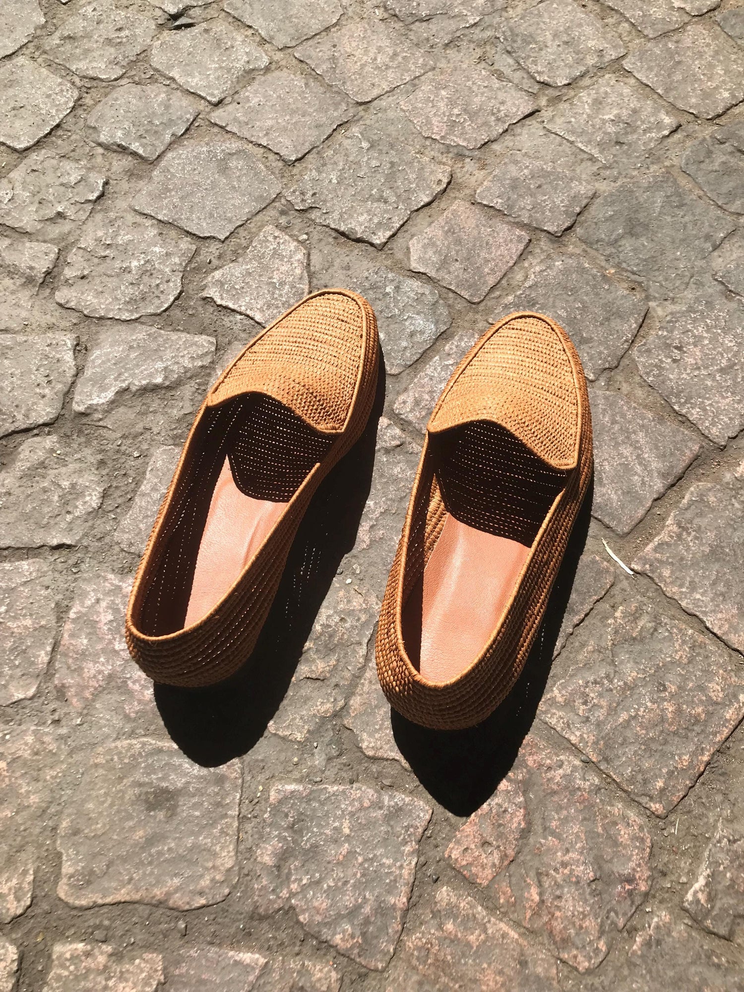 Handwoven Raffia Loafers – Lightweight Slip-On Shoes