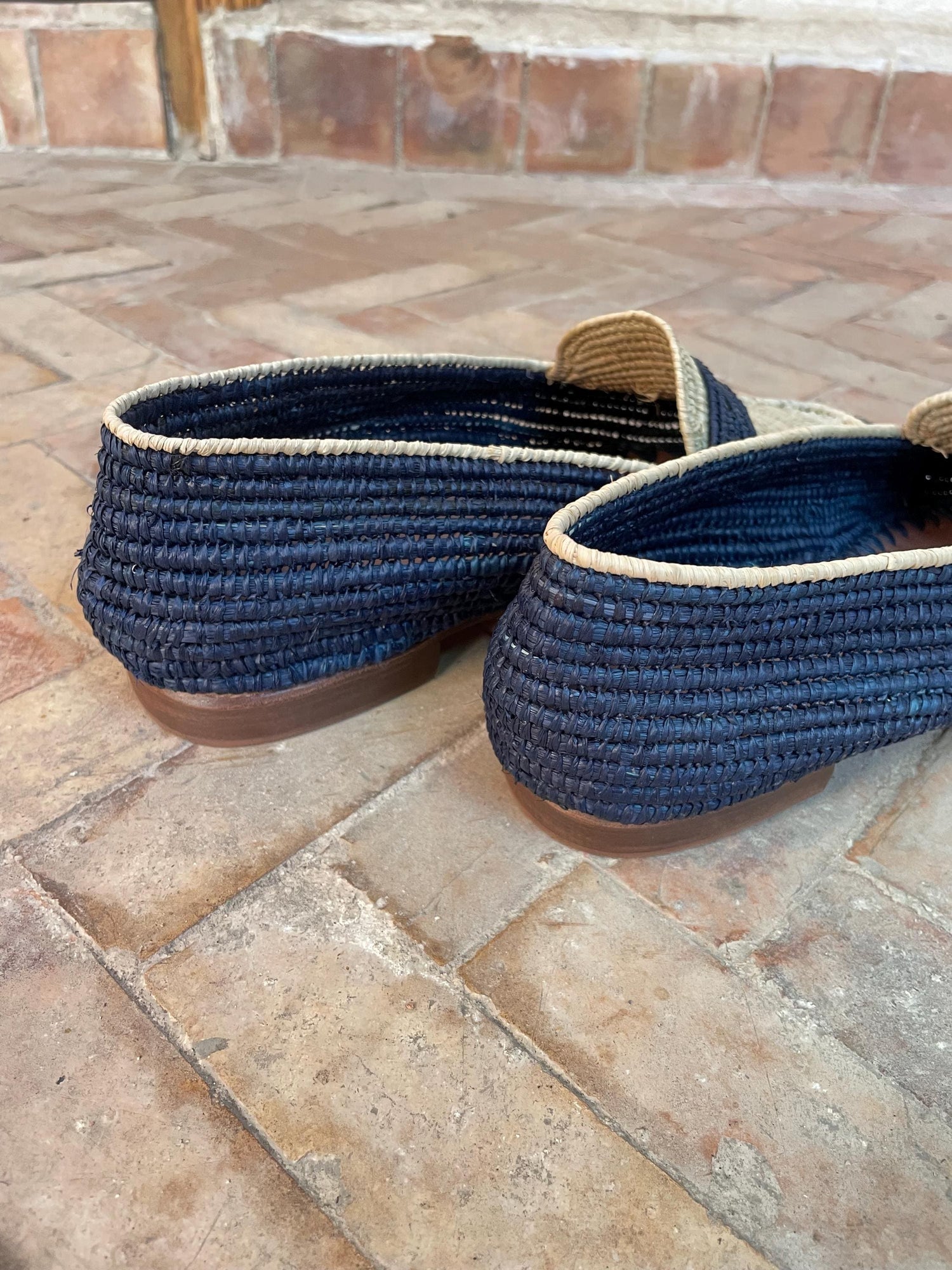 Classic Raffia Penny Loafers – Minimal Natural Style