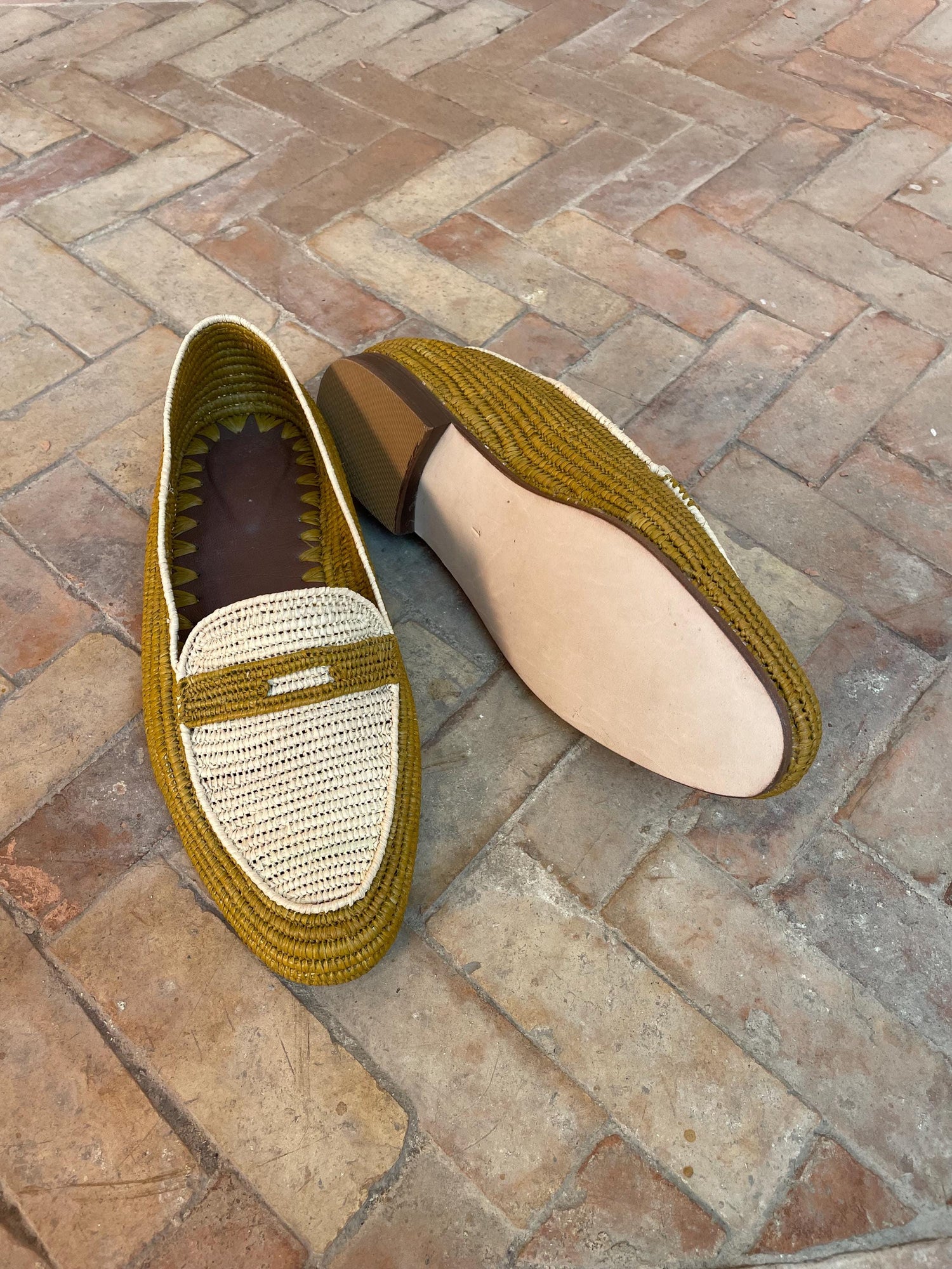 Classic Raffia Penny Loafers – Minimal Natural Style