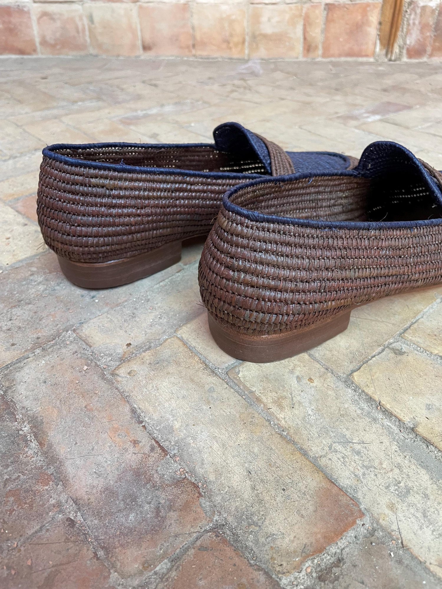 Classic Raffia Penny Loafers – Minimal Natural Style