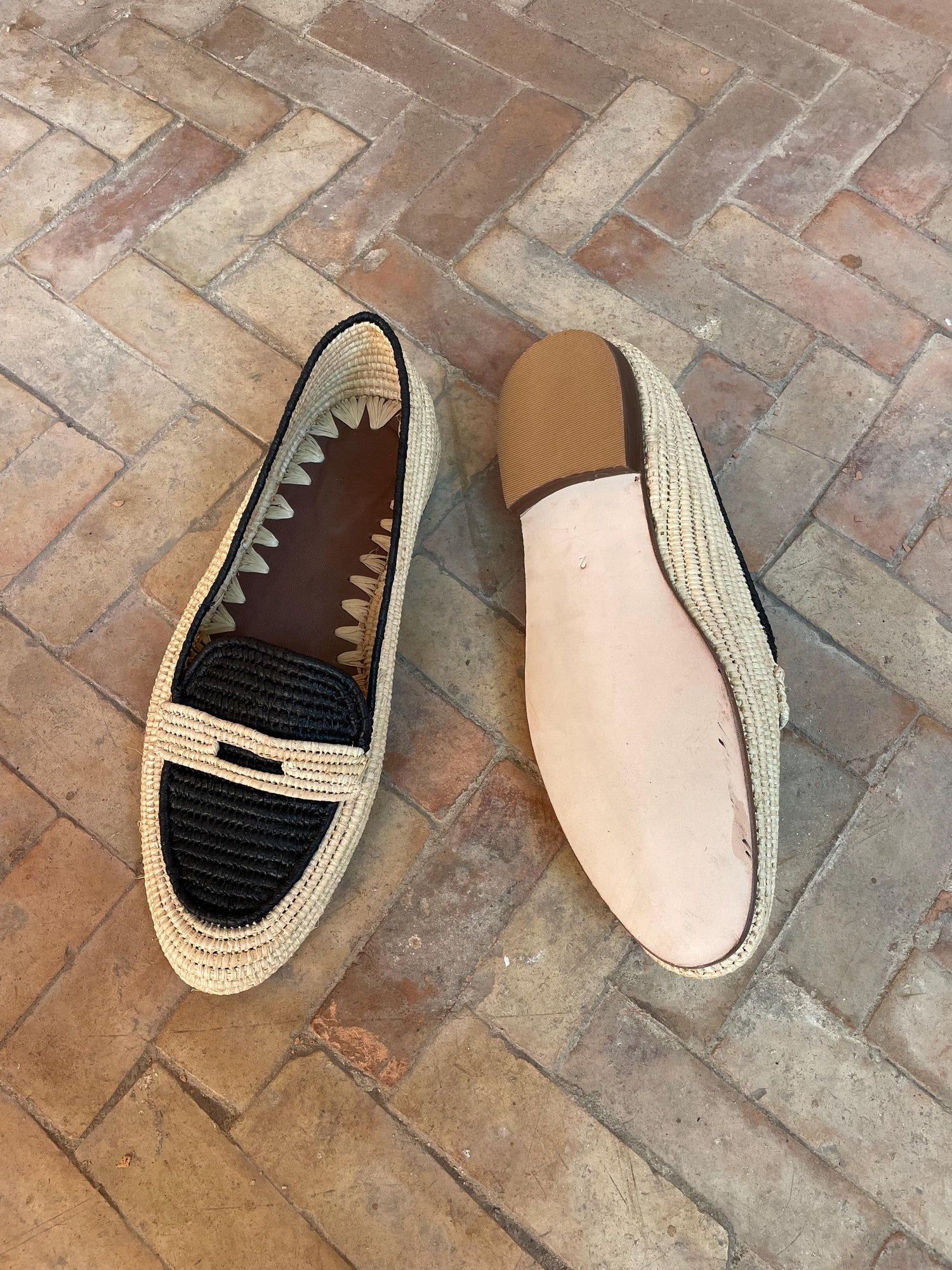 Classic Raffia Penny Loafers – Minimal Natural Style