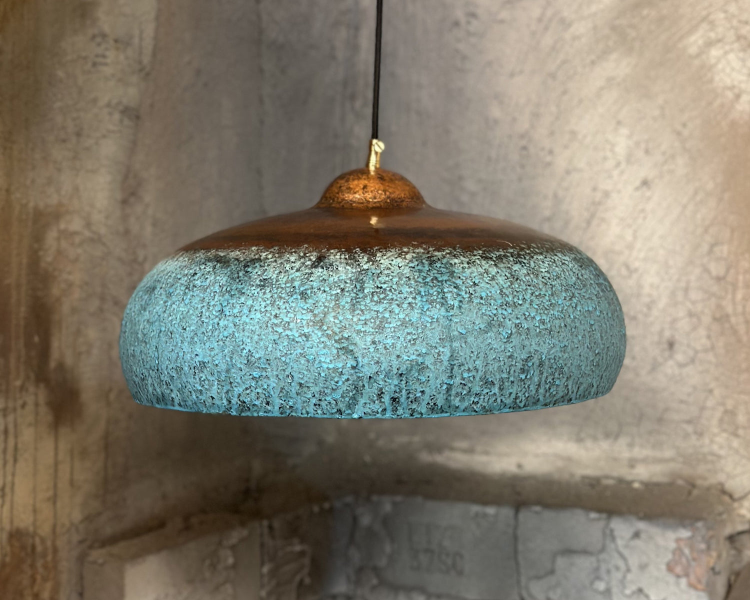 Blue Patina Pendant Light,  Copper Kitchen Island Lighting