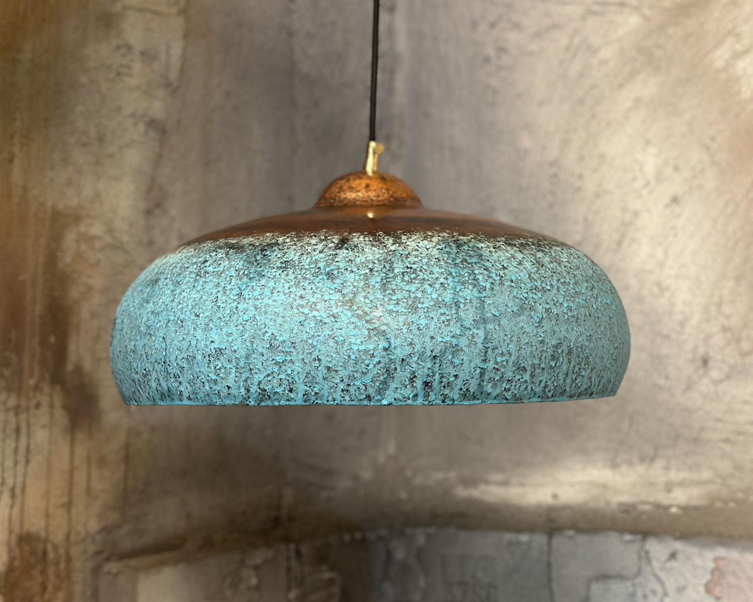 Blue Patina Pendant Light,  Copper Kitchen Island Lighting