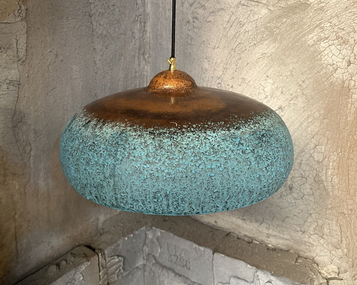 Blue Patina Copper Kitchen Island Lighting