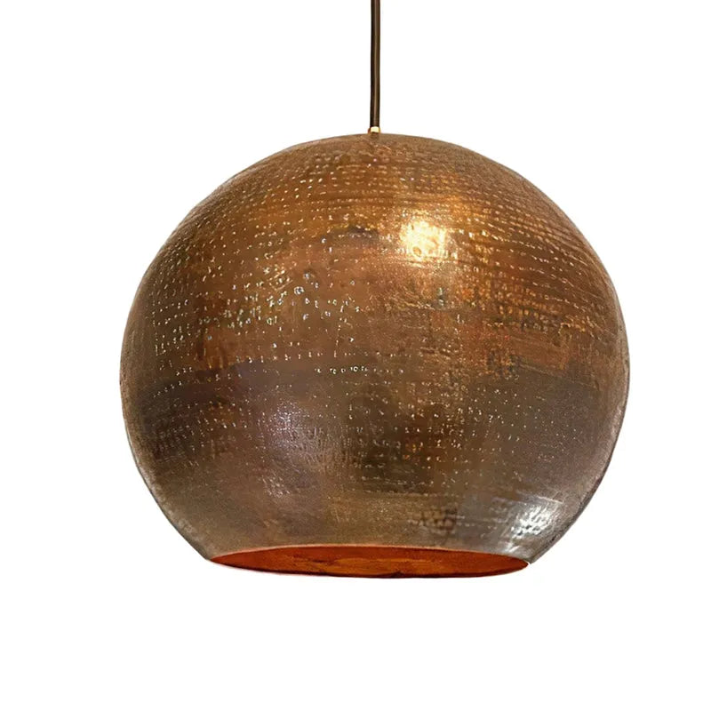 Rustic Copper Pendant light, Aged Copper Pendant Light Fixture