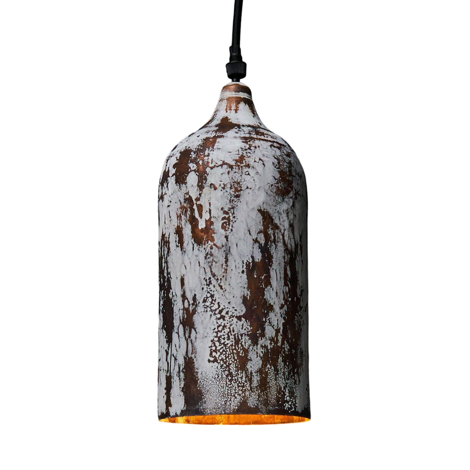 Rustic Patina Copper Pendant Light -Handcrafted Copper Ceiling Lamp