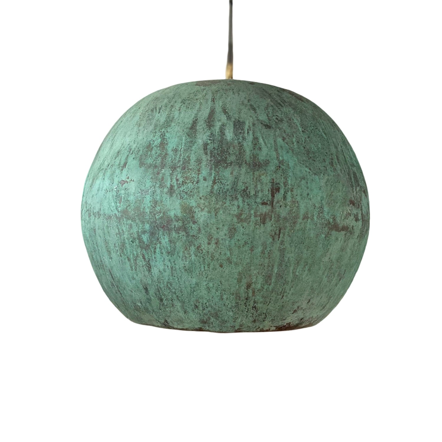 Handcrafted Verdigris Copper Pendant Light