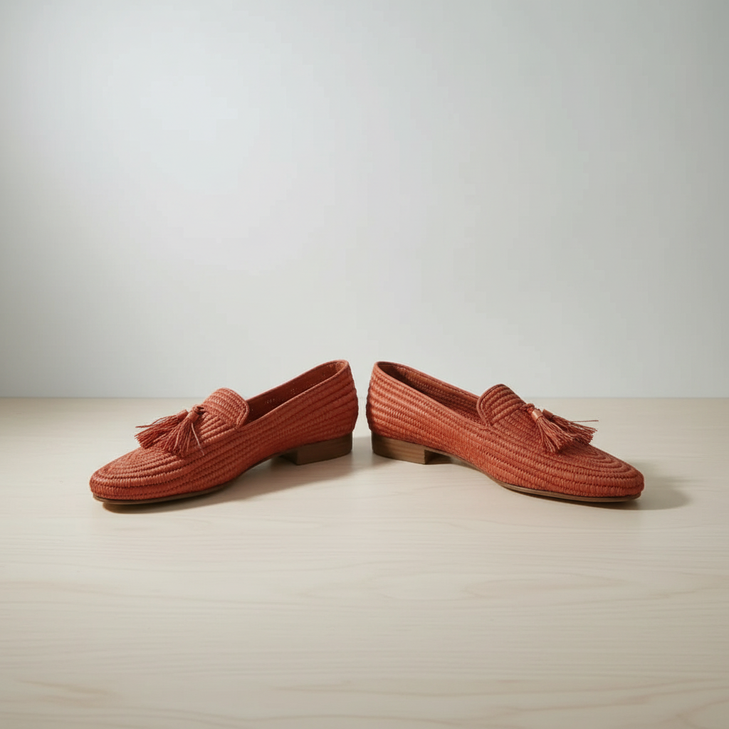 Raffia Loafers for Men – Handmade Summer Slip On Shoes