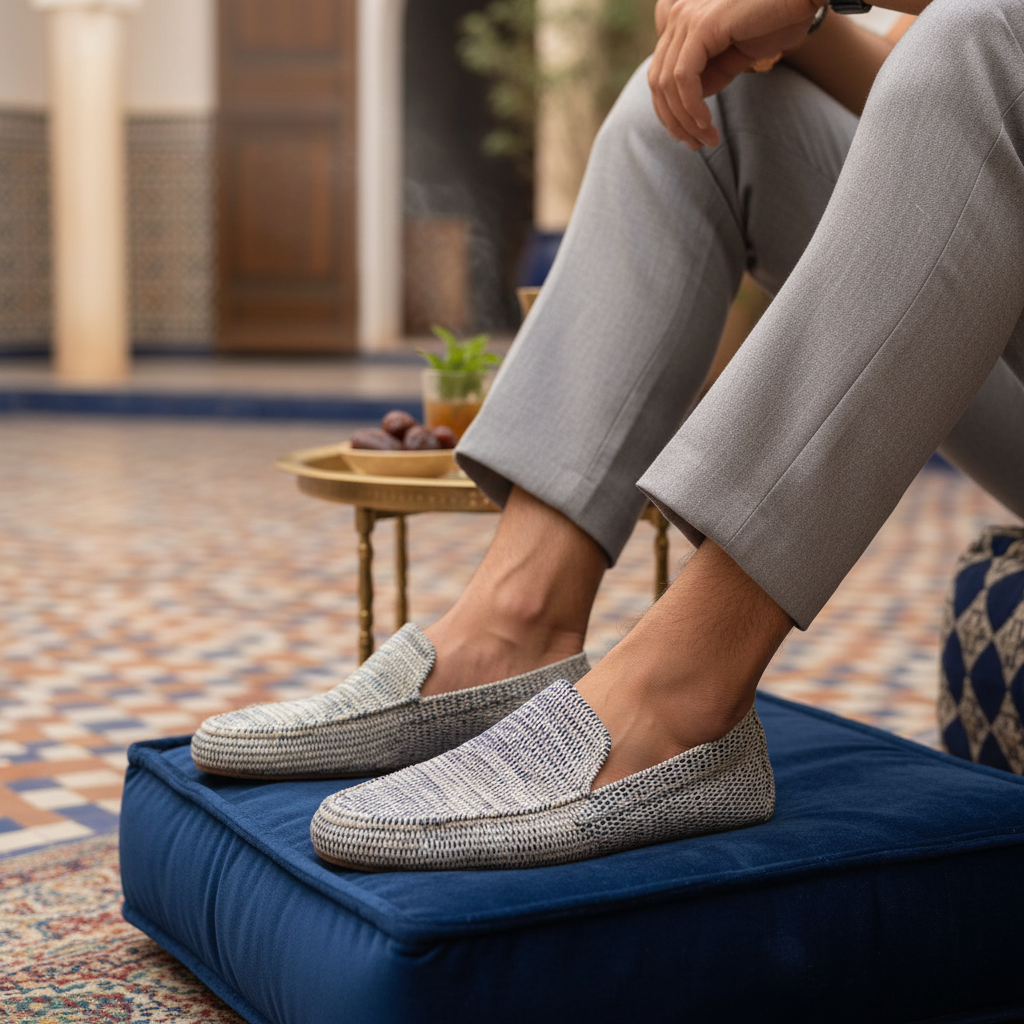 Raffia Loafers for Men – Lightweight Summer Slip On Shoes