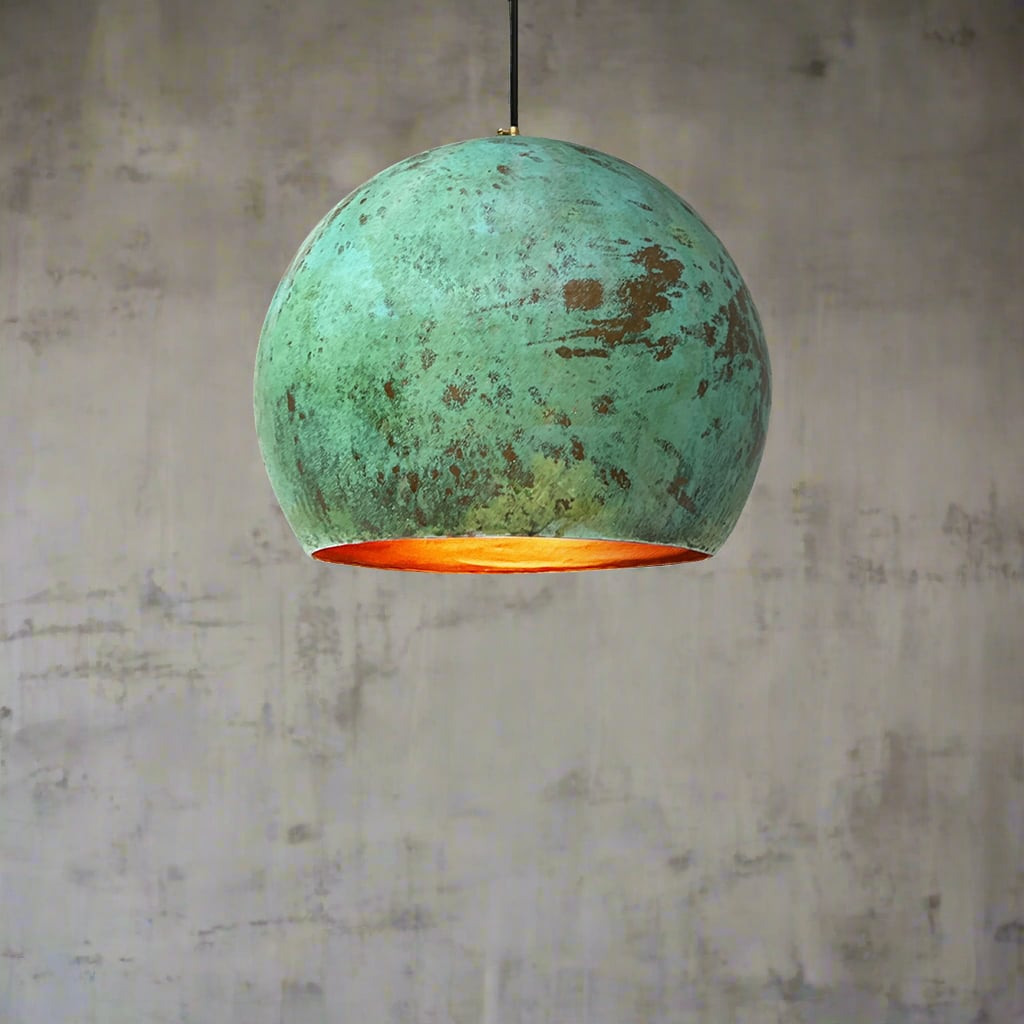 Oxidized Copper Pendant Light