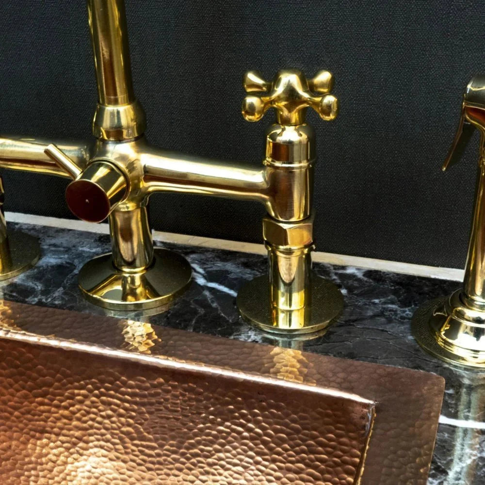 Elegant Solid Brass Undermount Kitchen Sink for Luxury Homes
