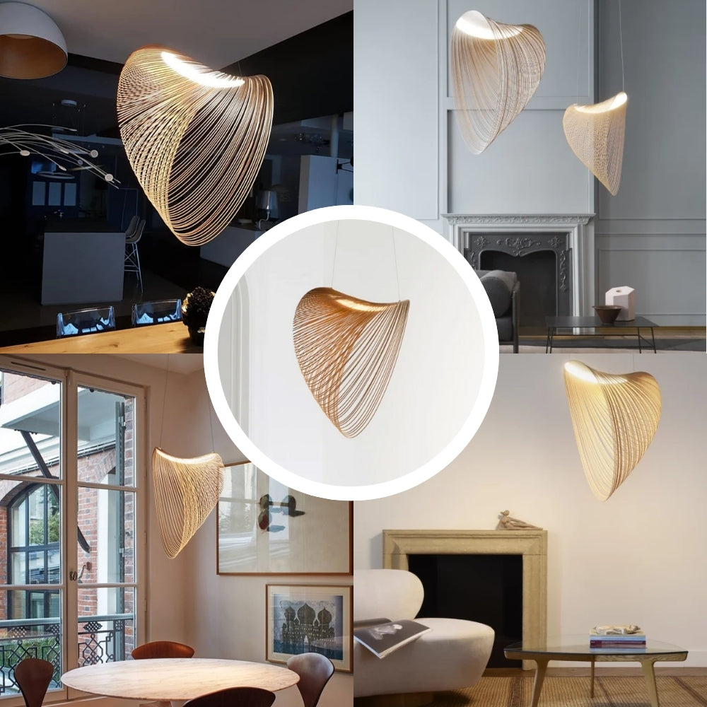 Ring Wabi Sabi Japandi Wood Ceiling Light