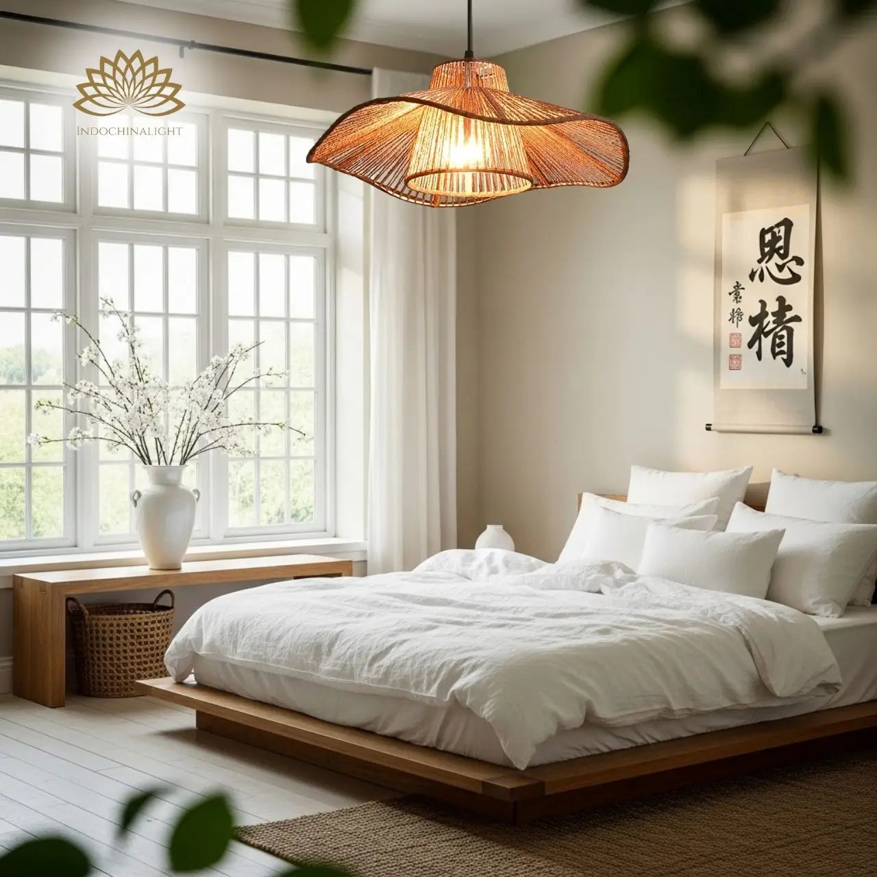 Japanese Weaving Hemp Rope Pendant Light