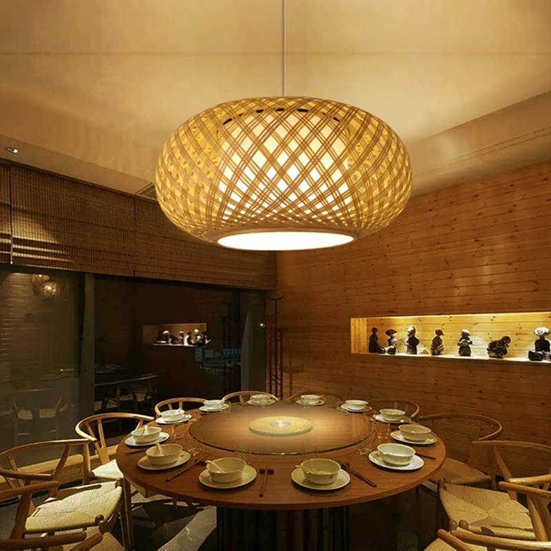 Joyce Woven Bamboo Pendant Light