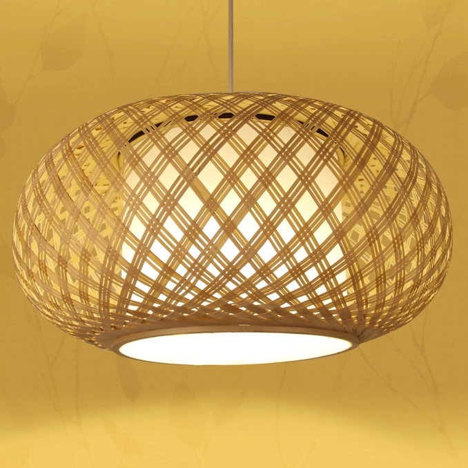 Joyce Woven Bamboo Pendant Light