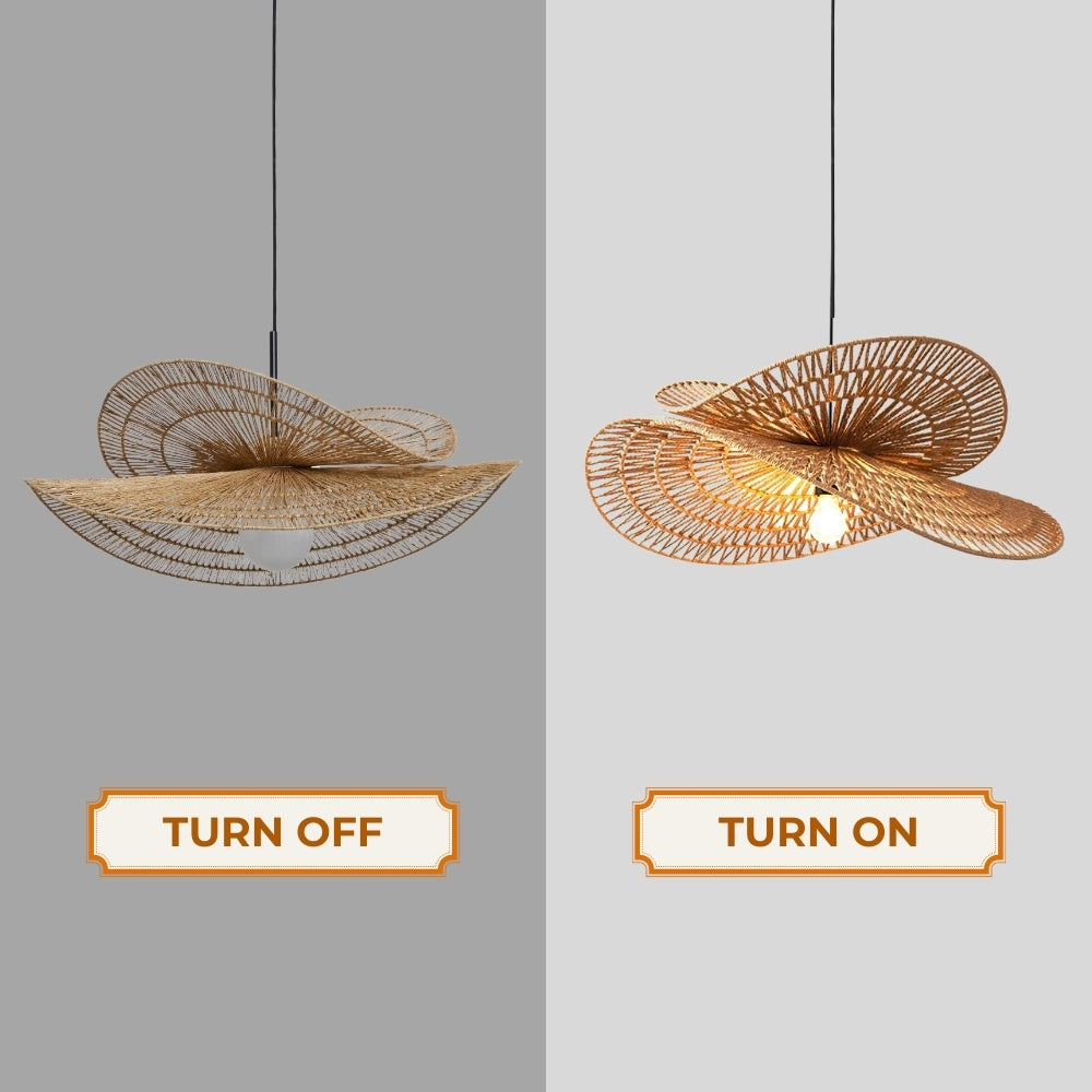 Valar Wabi Sabi Tiered Wicker Jute Pendant Light
