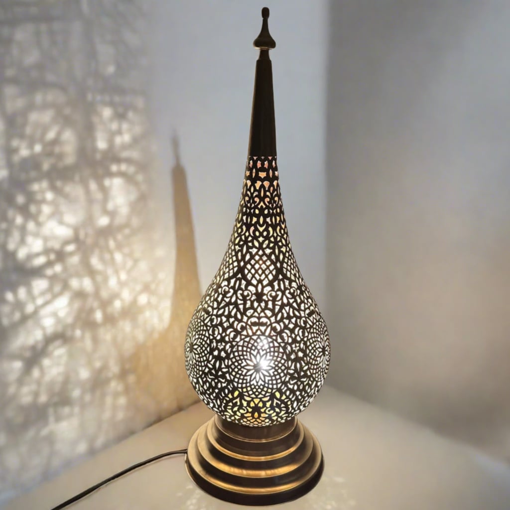 Moroccan Brass Table Lamp