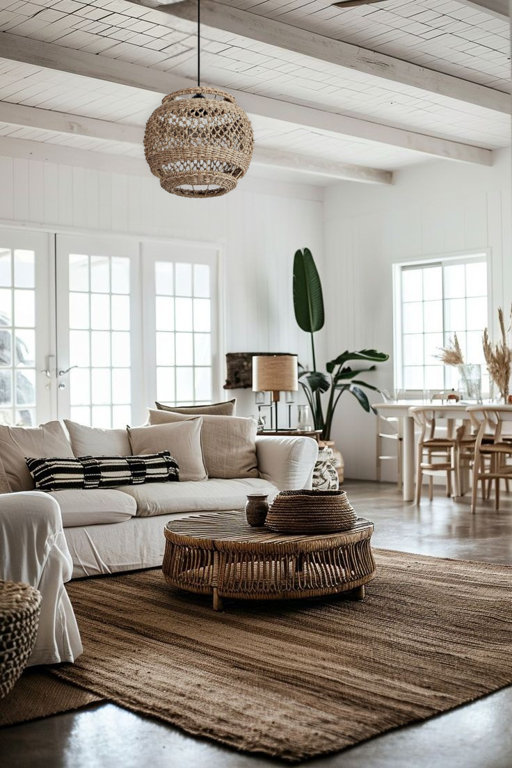 Lislibe Elegant Round Wicker Pendant Light