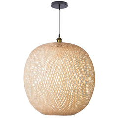 Lucy bamboo round pendant light