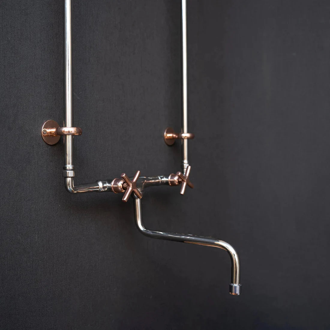 Handmade Wall Mounted Bathroom Faucet with Industrial Style Design
