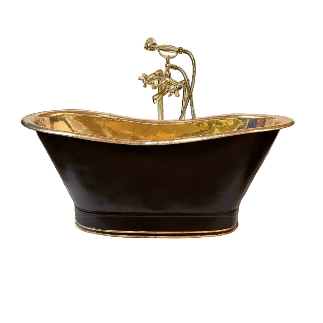 Luxury Black Brass Freestanding Bathtub for Modern Bathrooms