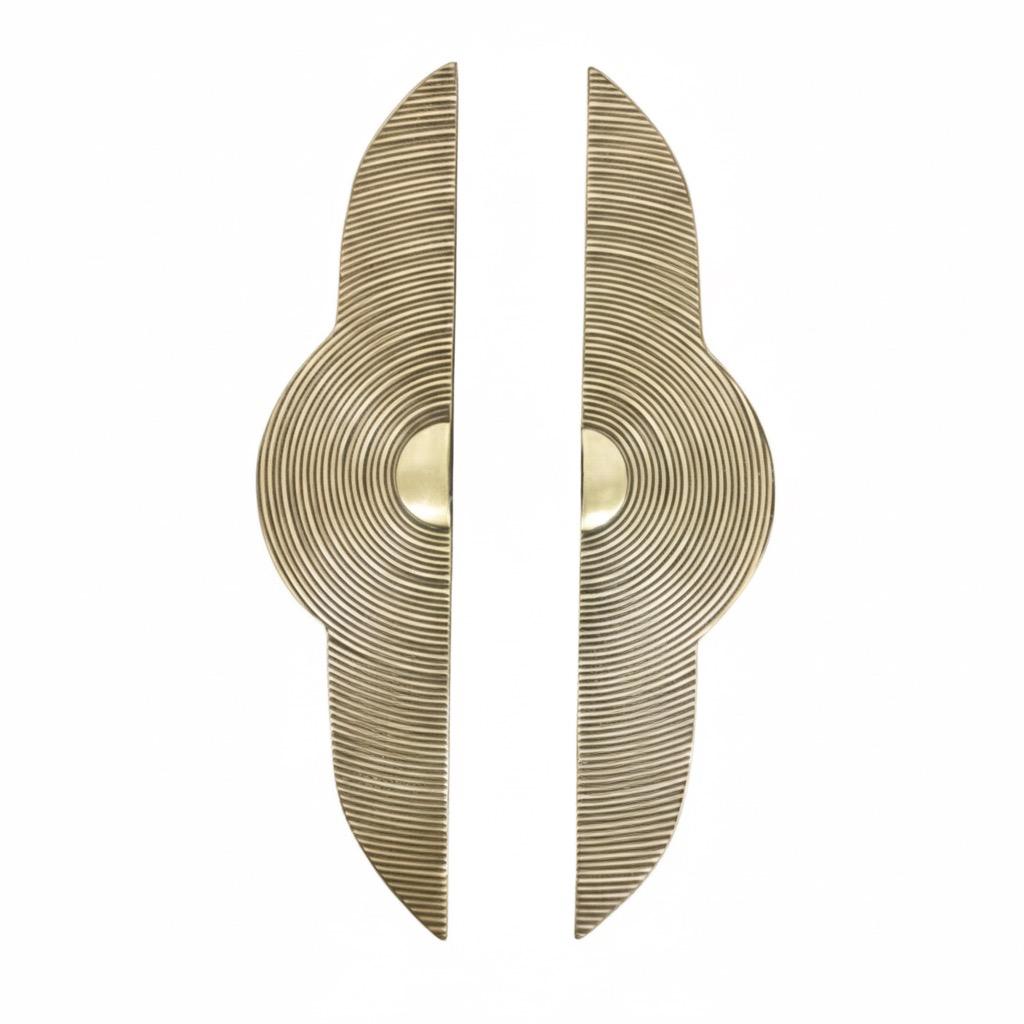 Luxury Brass Door Pull Handles – Modern Geometric Design, Handcrafted Solid Brass for Main Door or Interior Entry - Brasska