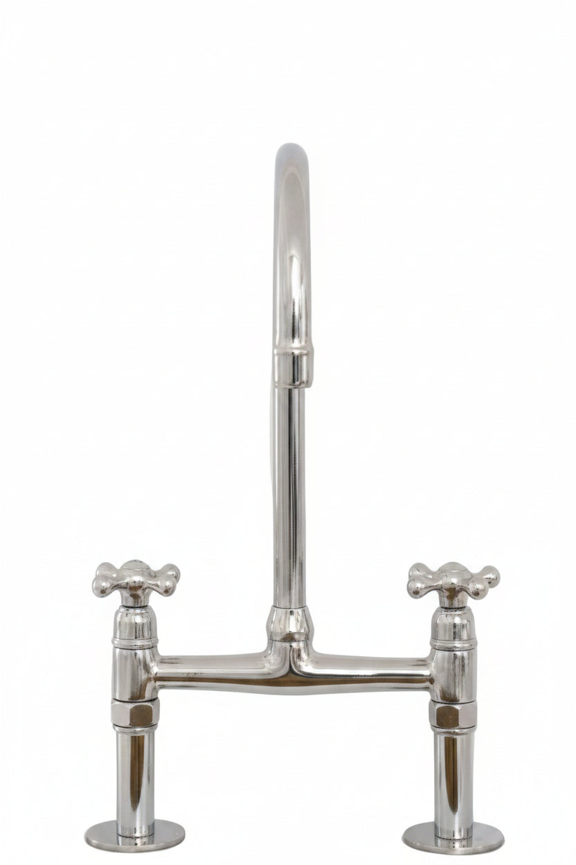 Luxury Brass Kitchen Faucet with Undermount Brass Sink