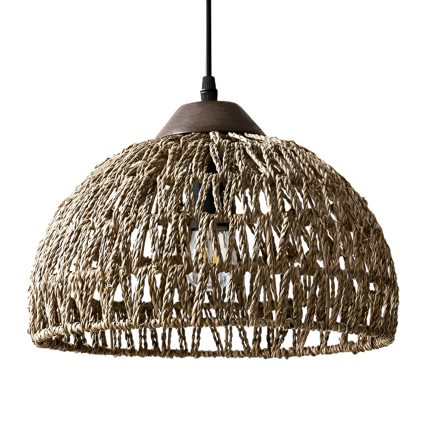 Milford Small Dome Basket Weave Pendant Light